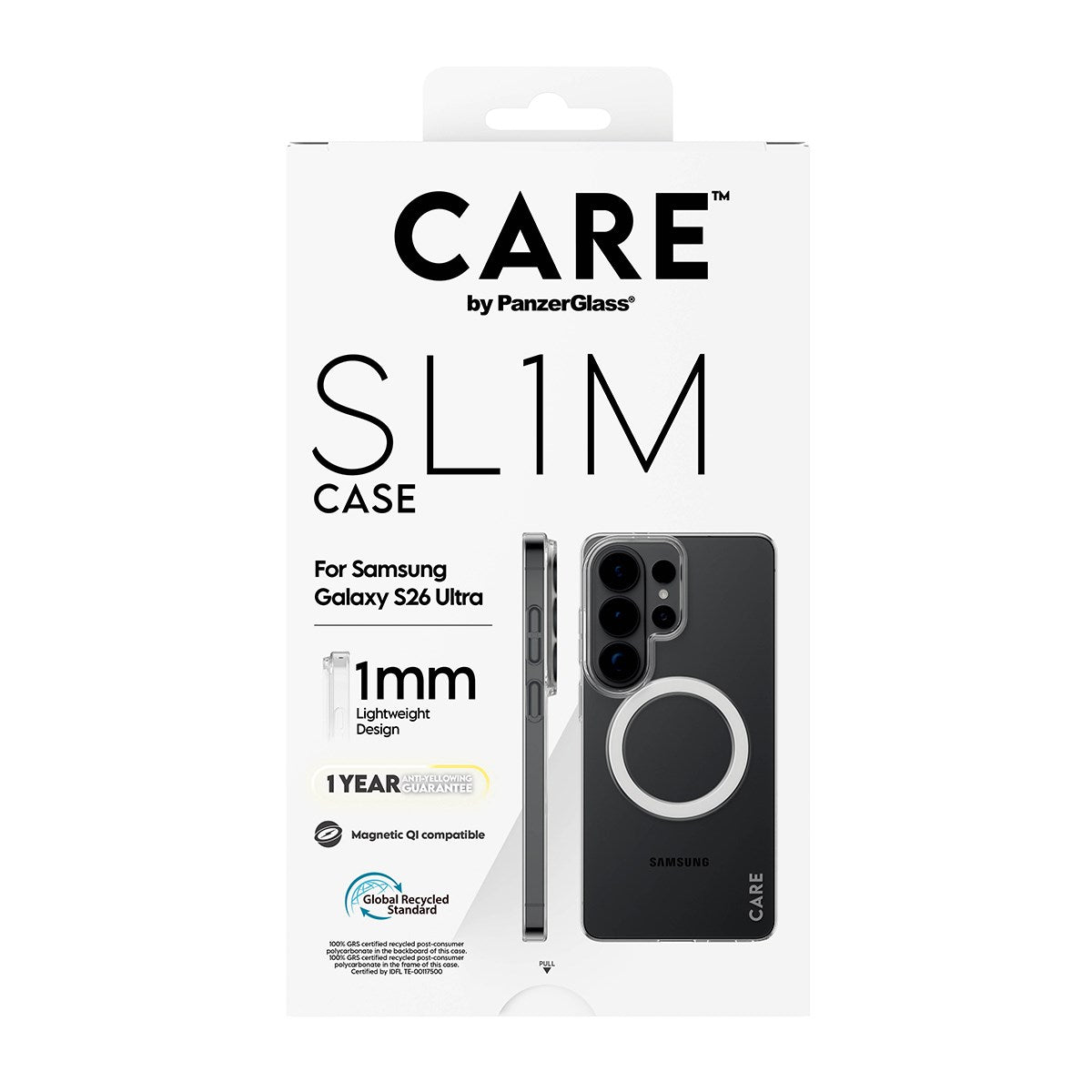 CARE™ by PanzerGlass® SL1M Case Transparent m. Qi Samsung Galaxy S26 Ultra